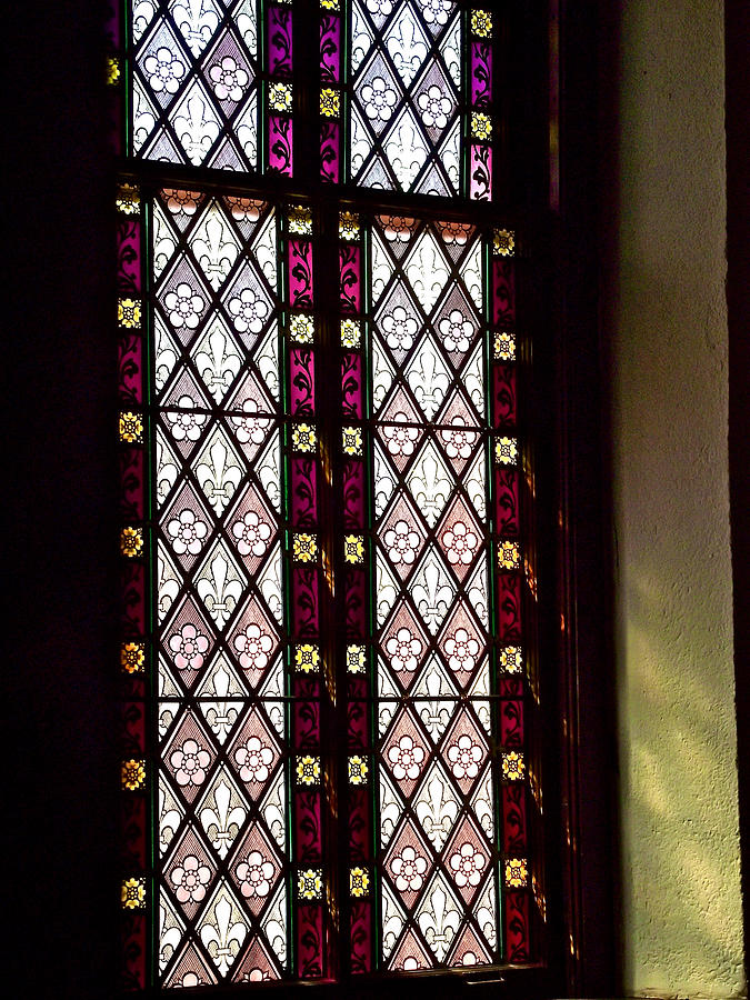 Stained Glass Window in Saint Pauls Episcopal Church-1882 in Tombstone-AZ Photograph by Ruth Hager