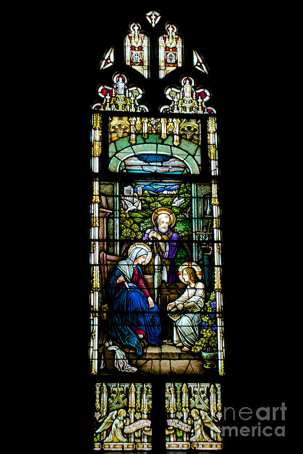 Stained Glass Window in St Marys Church Annapolis MD Photograph by Mark Dodd