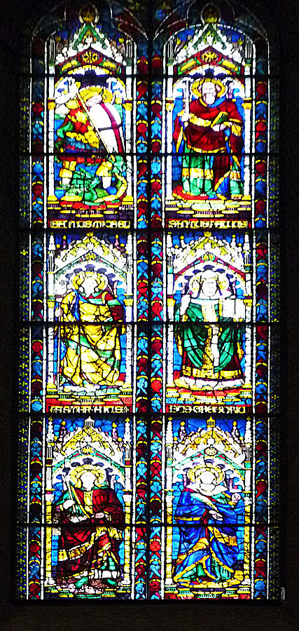 Stained Glass Window Of Santa Maria Del Fiore Church Florence Italy Photograph by Irina Sztukowski