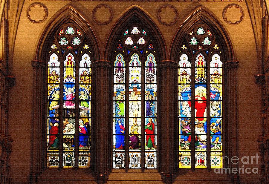 Stained Glass Windows at Saint Josephs Cathedral Buffalo New York Photograph by Rose Santuci-Sofranko