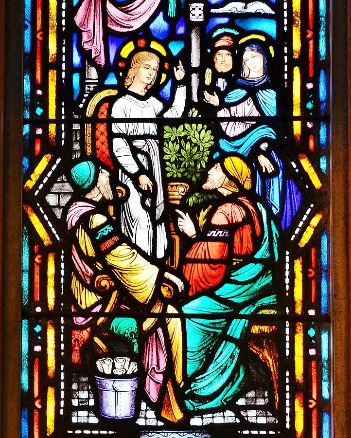 Christmas Photograph - Stained Glass Windows at St. Edmond Church 1 - Rehoboth Beach Delaware by Kim Bemis