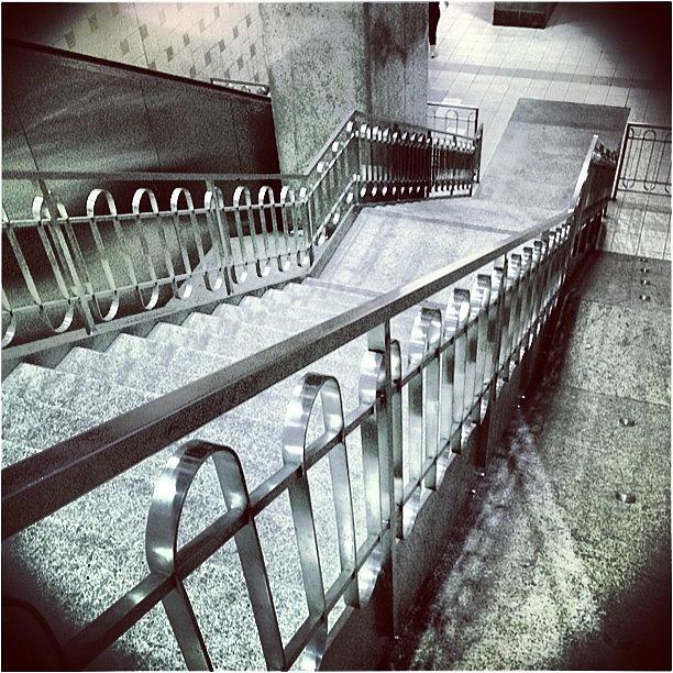Train Photograph - Staircase by Nancy Blackman