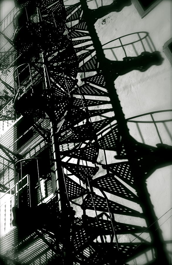 Shadows Photograph - Stairs and shadows by Gabriel Estrada