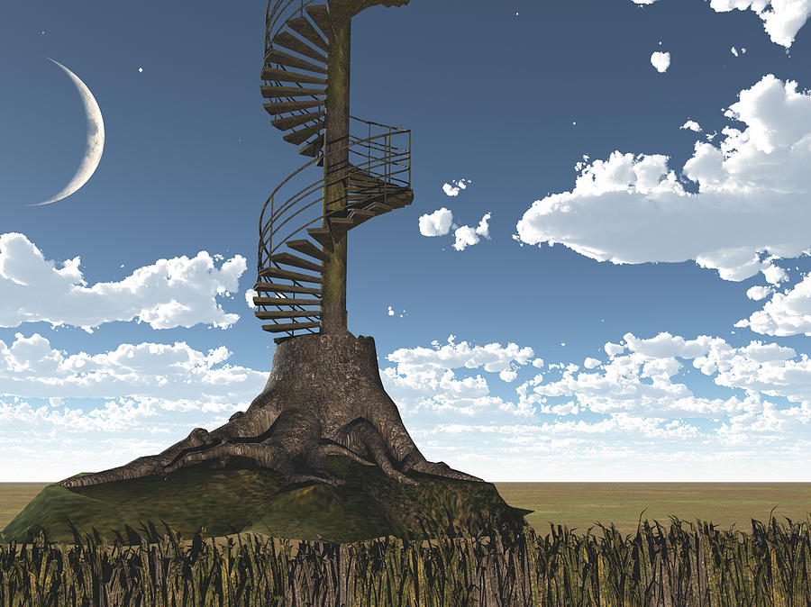 Stairs Digital Art by Bruce Rolff