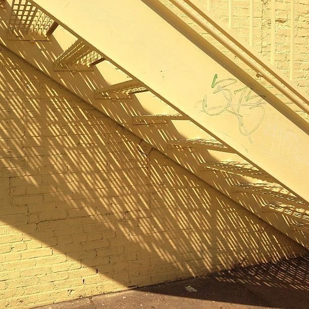 Architecture Photograph - #stairs #fireescape #shadows #shade by Melaney Wolf