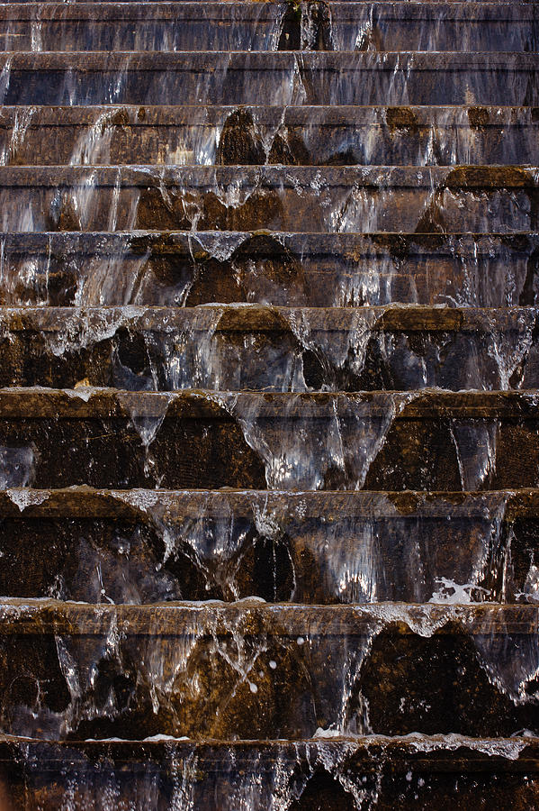 Architecture Photograph - Stairs Fountain by Pati Photography