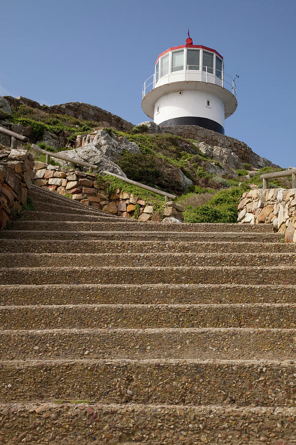 Architecture Photograph - Stairs Leading To Lighthouse Atop Hill by Jaynes Gallery