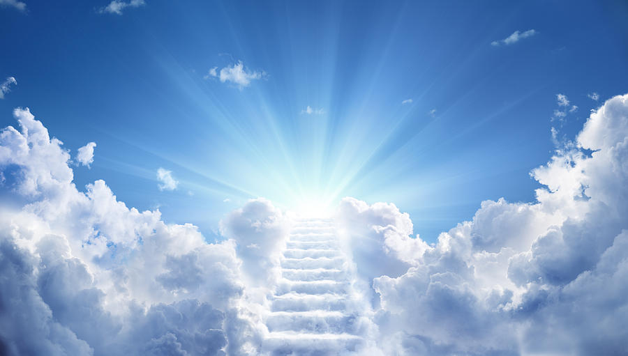 Stairs Leading Up To Heavenly Sky Toward The Light Photograph by RomoloTavani