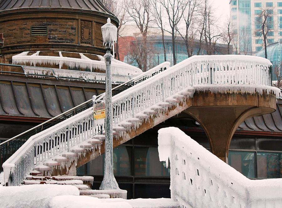 Winter Photograph - Stairs of Ice by Al Fritz