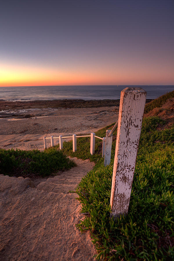 Sunset Photograph - Stairs to Dusk by Peter Tellone