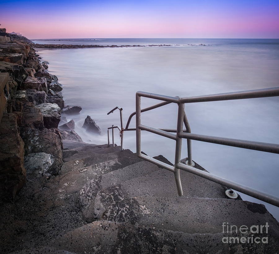 Sunset Photograph - Stairs to Surf Heaven Panorama by Michael Ver Sprill