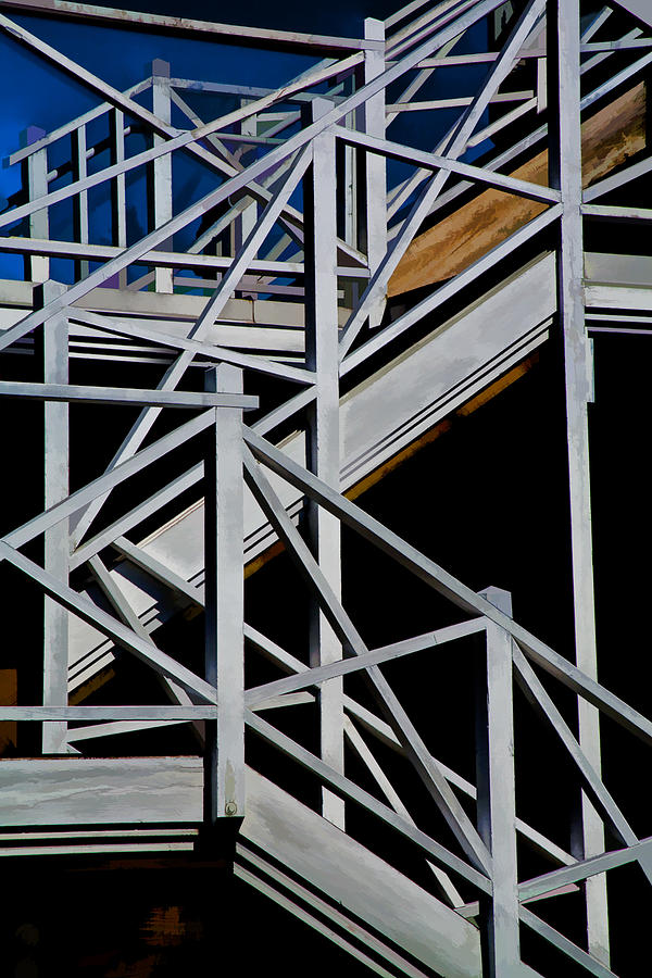 Abstract Photograph - Stairway abstract at Stanley Park in Vancouver by Randall Nyhof