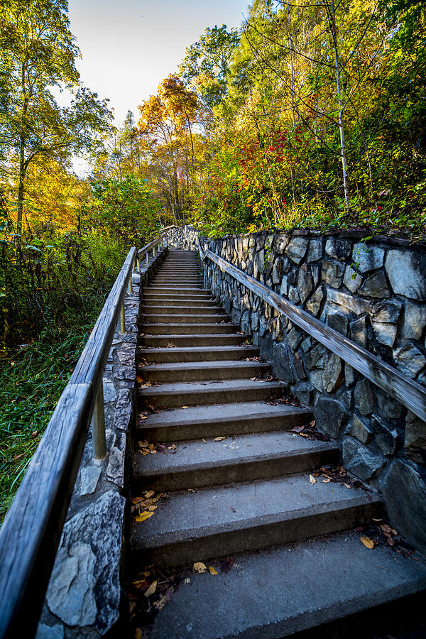 Stairway To Falls Photograph by Kevin Cable