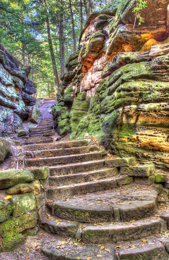 Stairway to Heaven at Ritchie Ledges Photograph by Carolyn Hall