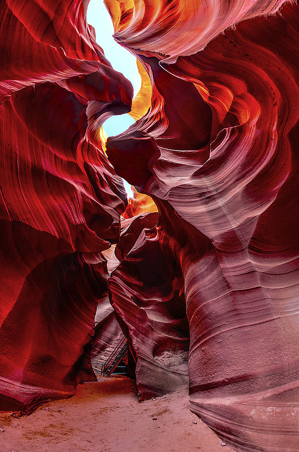 Antelope Canyon Photograph - Stairway to Heaven by Jason Chu