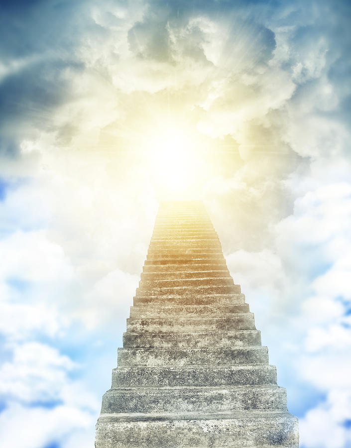 Fantasy Photograph - Stairway to heaven by Les Cunliffe