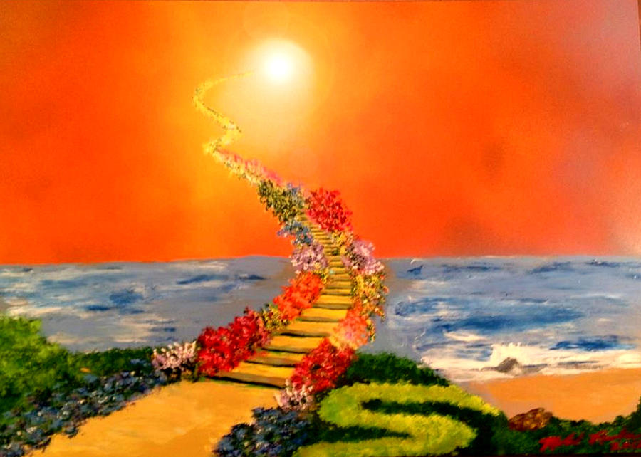 Stairway to Heaven Painting by Michael Rucker