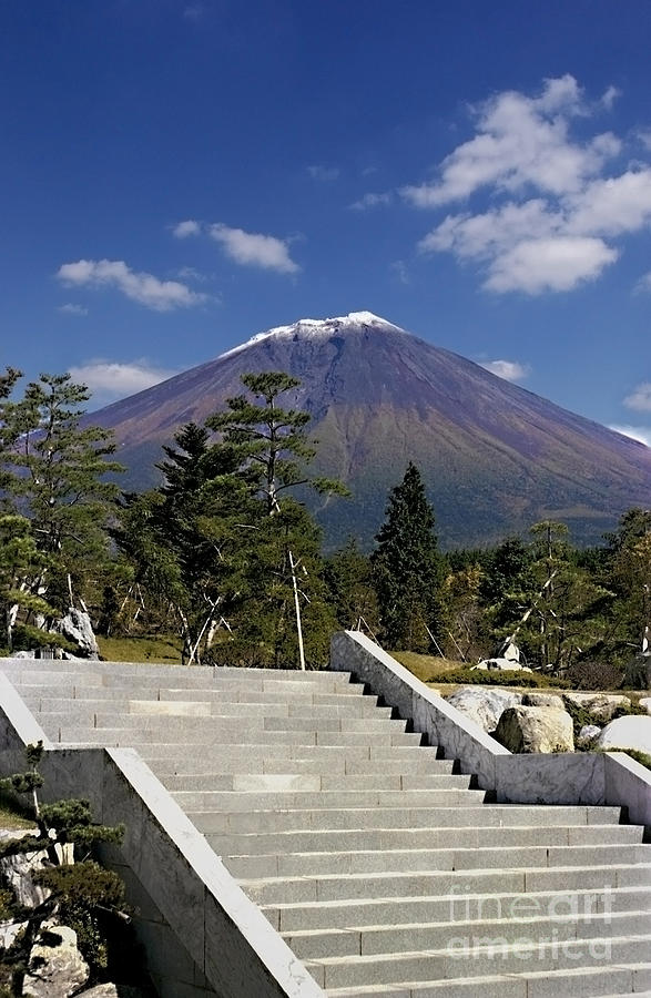 Stairway to Mt Fuji Photograph by Ellen Cotton