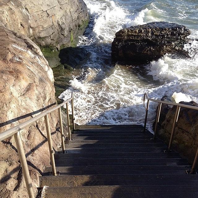 Stairway Photograph - #stairway To The #ocean #pacific #water by Emily Sheridan