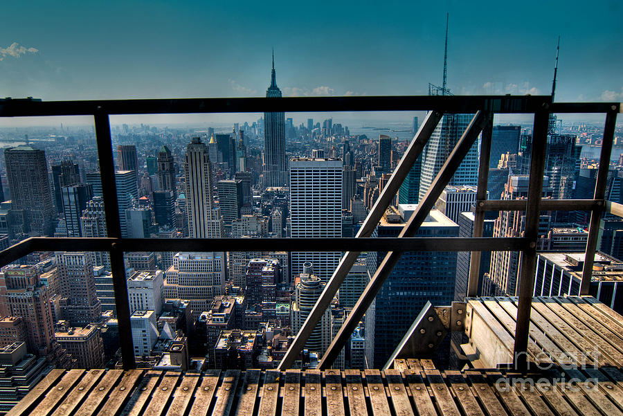 Fall Photograph - Stairways on top of Rockefeller Center by Amy Cicconi