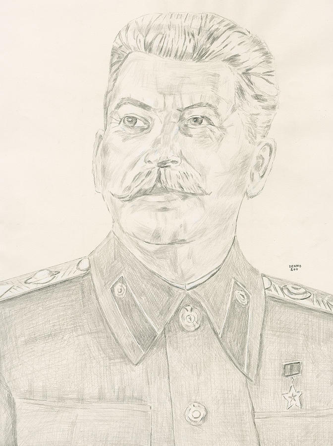 Josef Stalin Drawing - Stalin by Dennis Larson