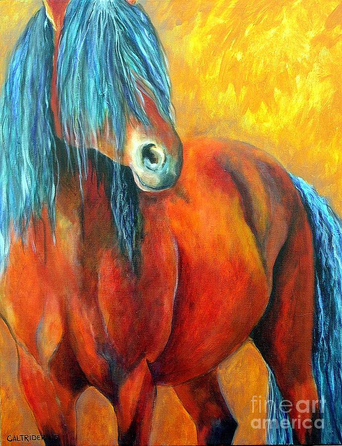 Stallions Concerto  Painting by Alison Caltrider