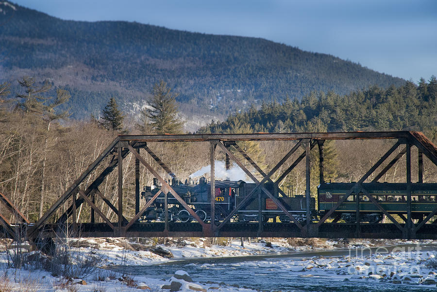 Stam Train Crossing the Ellis River Photograph by Alana Ranney