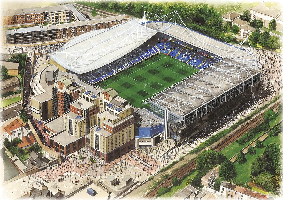 Football Painting - Stamford Bridge - Chelsea by Kevin Fletcher