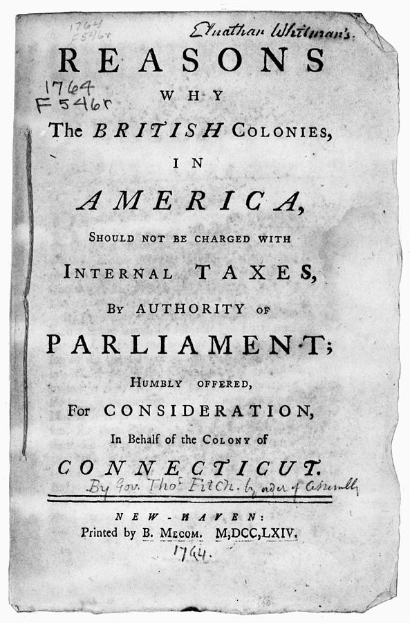 Stamp Act Pamphlet, 1764 Painting by Granger