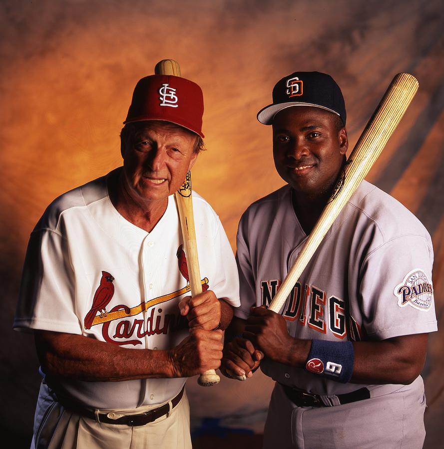 Baseball Photograph - Stan Musial and Tony Gwynn by Retro Images Archive