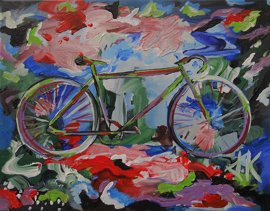 Cycle Painting - Stand Alone Bike by David Keenan