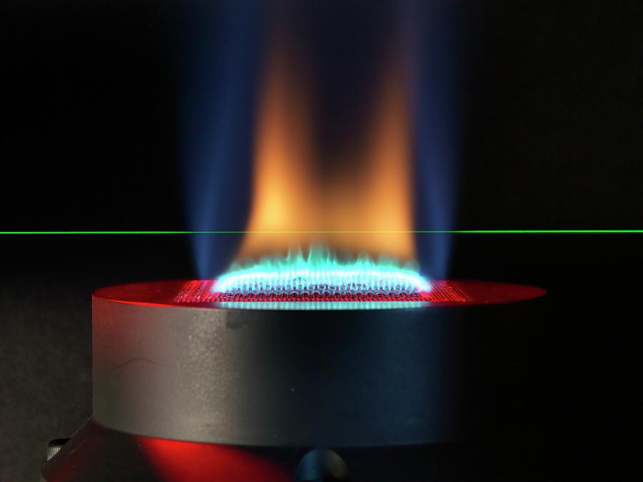Standard Test Flame Calibration Photograph by Andrew Brookes, National Physical Laboratory/science Photo Library