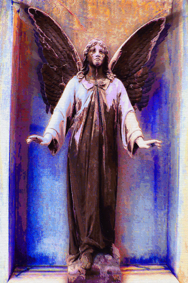 Standing Angel Painting by Tony Rubino