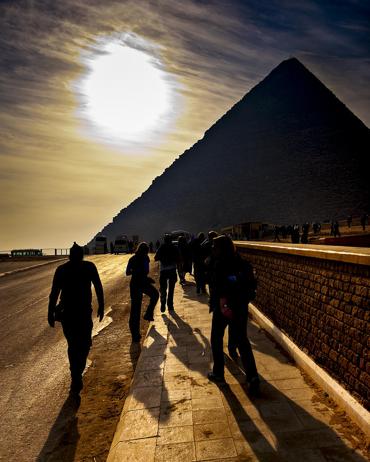 Standing Before the Great Pyramid in Egypt Photograph by Mark Tisdale