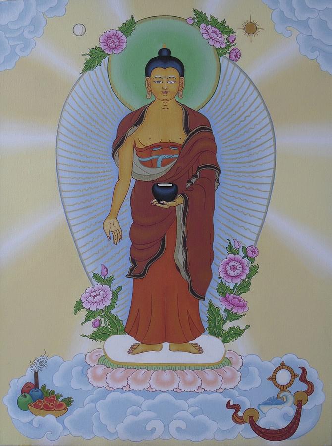 Buddhism Painting - Standing Buddha by Andrea Nerozzi