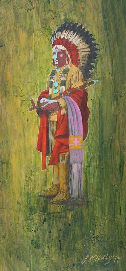 Standing Chief Red Cloud Painting by J W Kelly Standing Chief Red Cloud Painting by J W Kelly