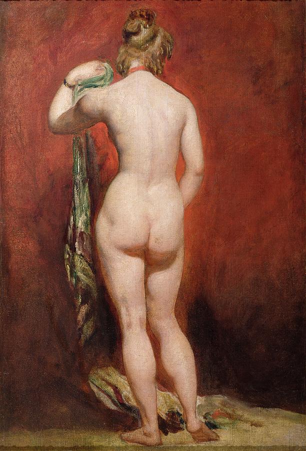 Standing Female Nude Painting by William Etty