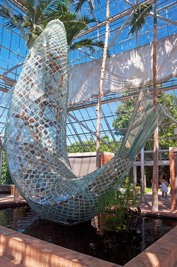 Standing Glass Fish Sculpture Photograph by Lonnie Paulson