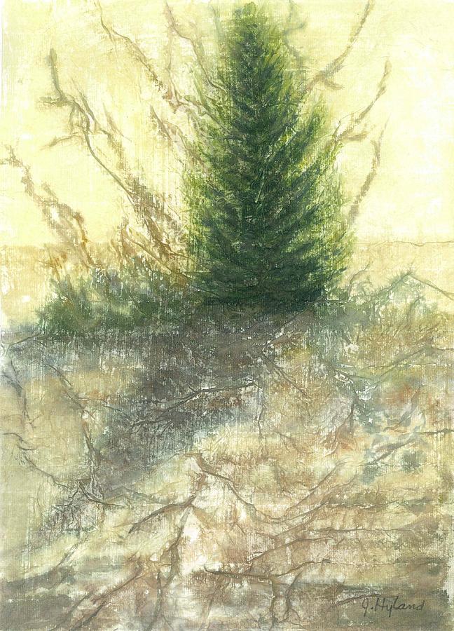 Pine Mixed Media - Standing Guard by Jeanne Hyland-Curtin