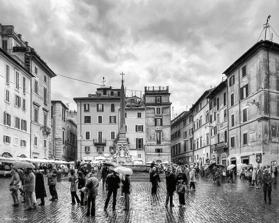 Standing In A Classic Roman Piazza Photograph by Mark Tisdale