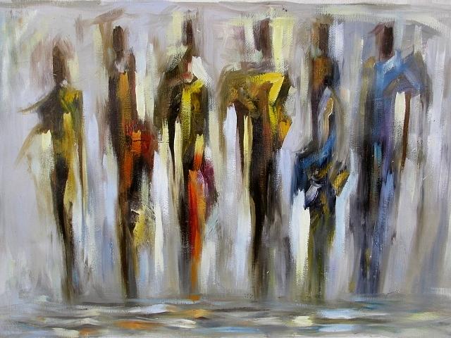 Standing In Water Painting by Banda Sakanya - Fine Art America