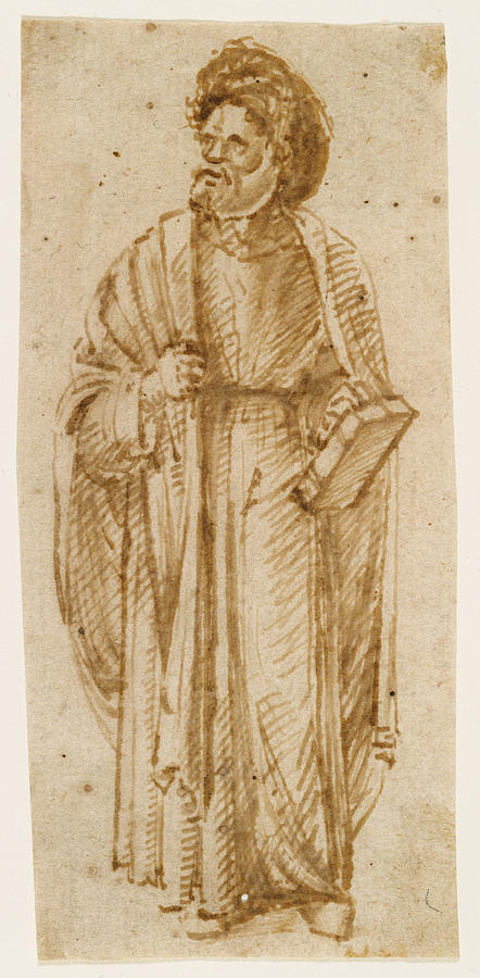 Standing Man Wearing A Turban Attributed To Giovanni Bellini Drawing by ...