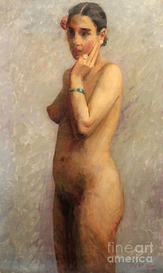 Standing Nude 1929 Painting by Art By Tolpo Collection