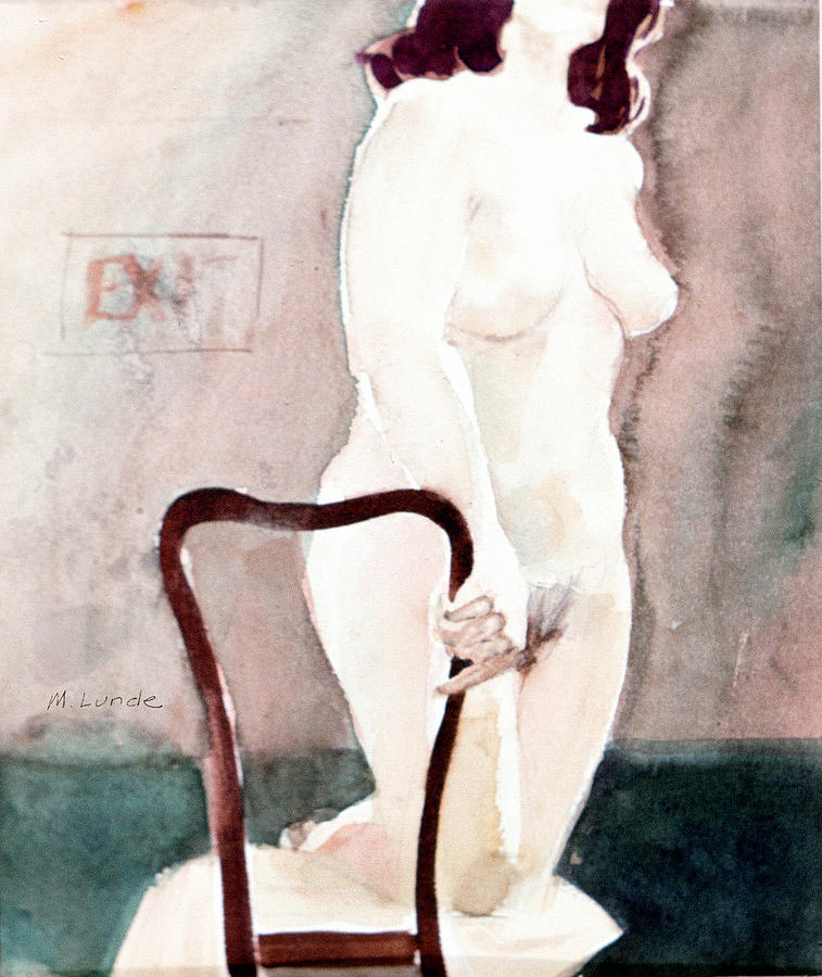 Standing Nude with Chair Painting by Mark Lunde