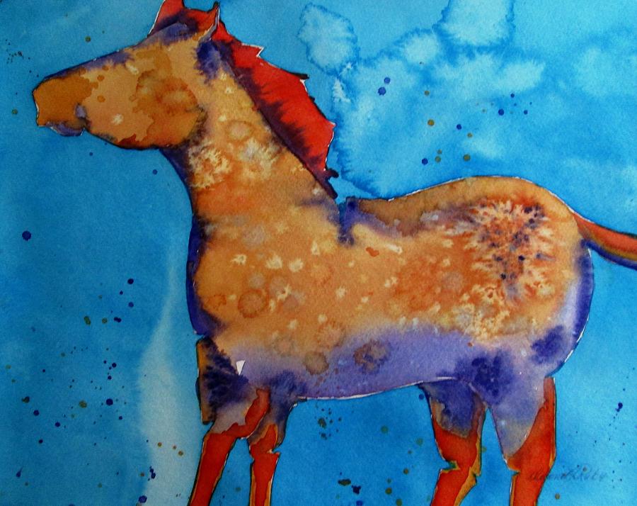 Horse Painting - Standing Strong by Deborah Ruby