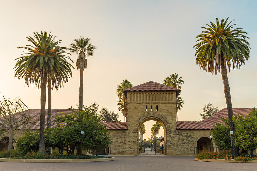 Stanford University Arched Entrance To The Main Quad Photograph by Priya Ghose
