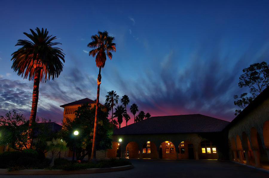 Stanford University Photograph - Stanford University Quad Sunset by Scott McGuire