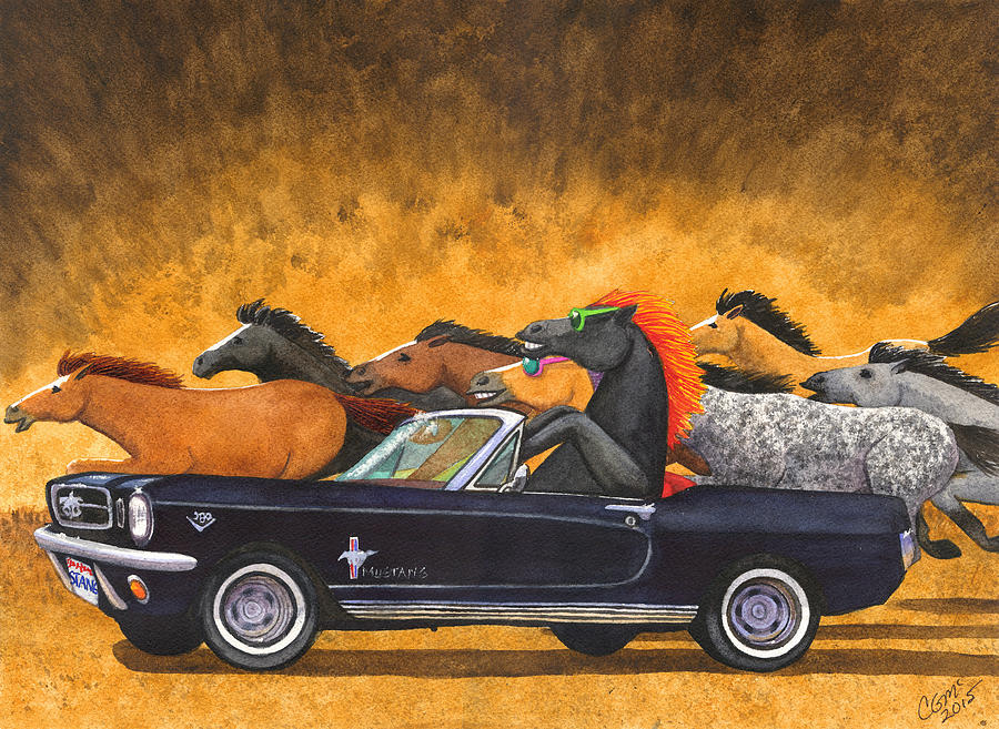 Horse Painting - Stang by Catherine G McElroy