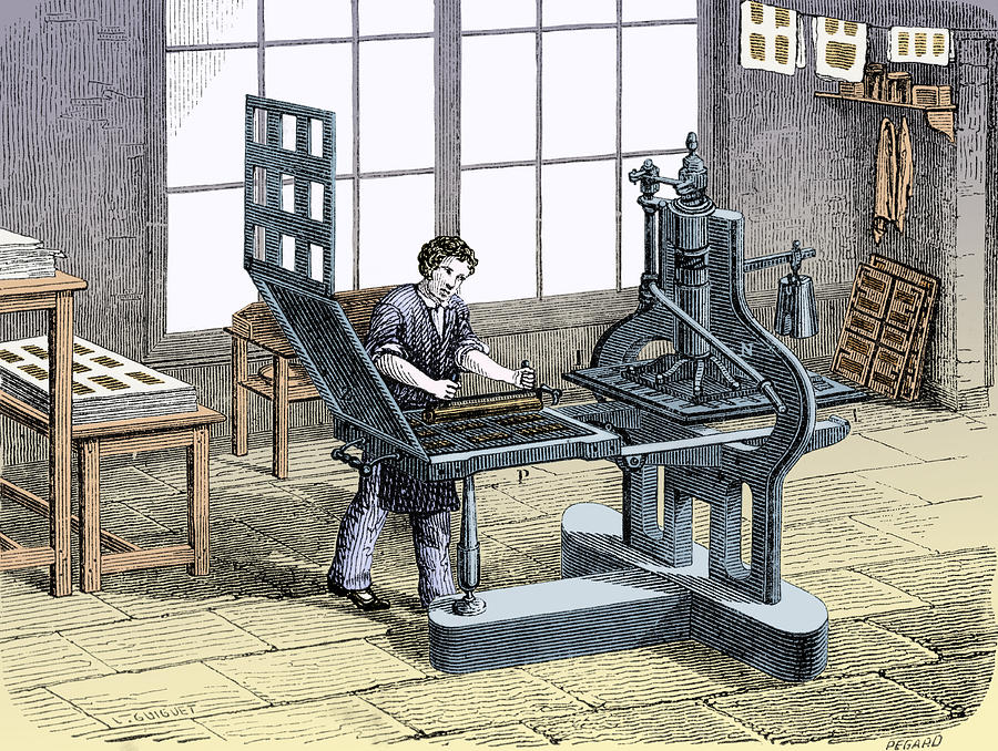 Stanhope Press, First Iron Printing Photograph by Science Source