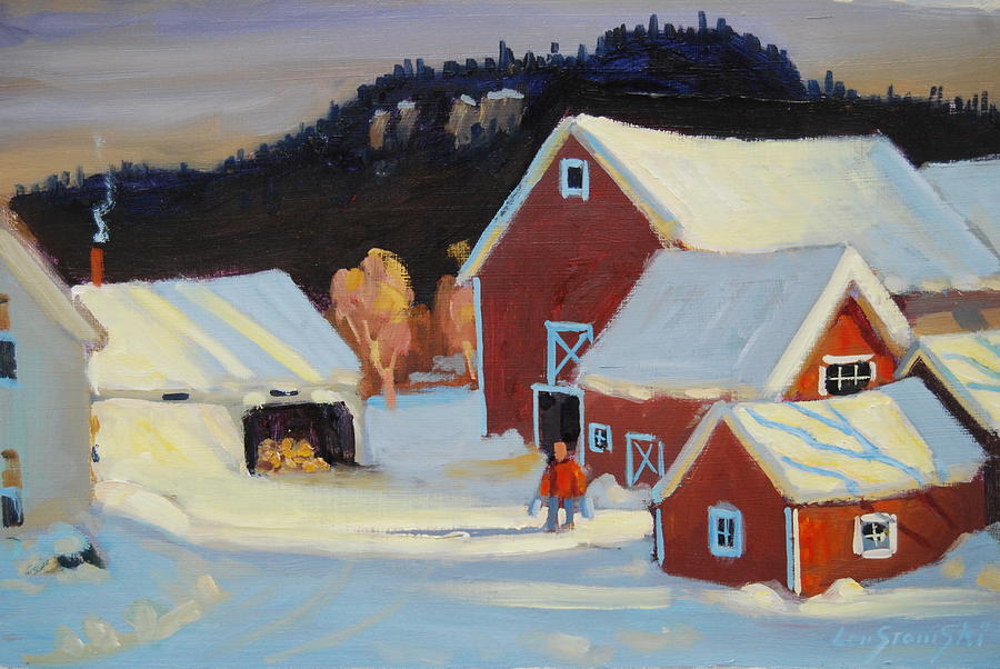 Stanley Kay Farm Painting by Len Stomski